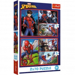Puzzle 2x70 - Pavoučí příběhy Disney Marvel Spiderman