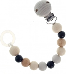 Hess klips na dudlík přírodní černá