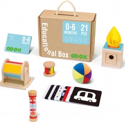 XXL Montessori vzdělávací box 6v1 pro děti 0-6 měsíců