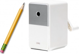 Ruční strouhátko s nádobou a regulací ostří bílé