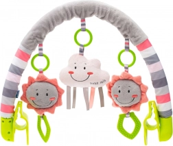 Hrazdička na kočárek BABY MIX obláček s plyšovými hračkami