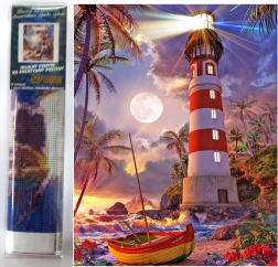 Diamantové malování Maják 30x40 cm