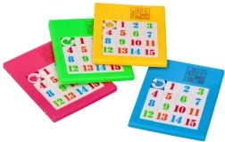Logická hra posunovací puzzle s čísly - 1 kus