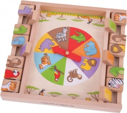 Dřevěná ruleta se zvířátky Bigjigs Toys
