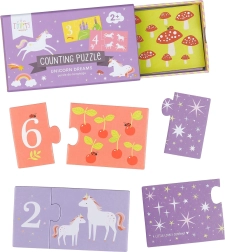 Přiřazovací puzzle pro počítání – jednorožci – Jednorožci