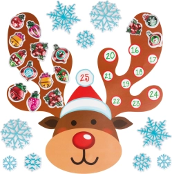 Vánoční samolepicí nástěnný adventní kalendář