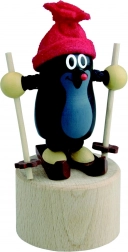 Detoa mačkací figurka Krtek na lyžích