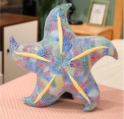 Plyšová hvězdice modrá polštář 45 cm