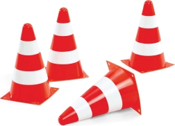 Rolly Toys dopravní kužely – sada 4 výstražných kuželů