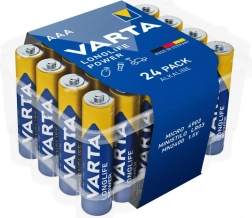 Alkalické baterie AAA VARTA Longlife Power 24 ks, prémiové balení