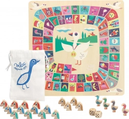 Vilac dřevěná stolní hra 2 v 1 – Člověče s koňmi a husí hra