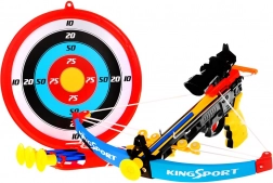 Dětská kuše 6+ se sadou 7 ks – terč, 4 šípy s přísavkou, toulec a laserový zaměřovač