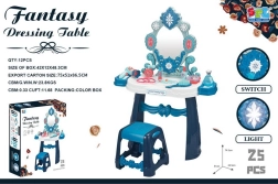 Interaktivní dětský kosmetický stolek s osvětlením a doplňky