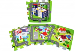 Měkké pěnové bloky – město, 9 ks (32 × 32 cm)