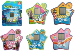 Kapesní elektronická hra ve tvaru hvězdy – Tetris modrá