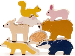 Sada dřevěných lesních zvířátek