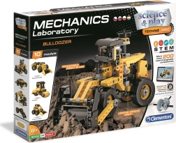 Clementoni Mechanická laboratoř Buldozer 10v1 – vzdělávací stavebnice STEM