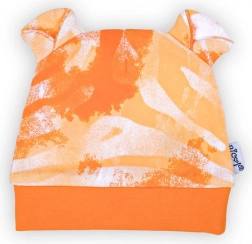 Kojenecká bavlněná čepička Nicol Tomi oranžová