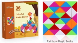 Barevný had skládací hlavolam