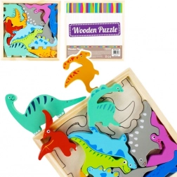 puzzle dinosauři – dřevěná skládanka pro děti