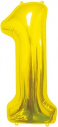Fóliový balón číslice 1 zlatý GoDan 85 cm