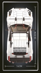 stavebnice sportovní auto 1034 dílků – bílé