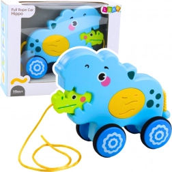 Interaktivní hroch na provázku s modrým zvukem