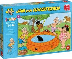 Puzzle JUMBO Jan van Haasteren Junior: Žertíky u bazénu 150 dílků