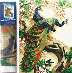 Diamantové malování Vznešený páv 30 × 40 cm