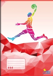 Školní sešit A4 linkovaný 8 mm, 40 listů – motiv Sport