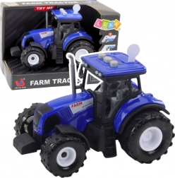 Traktor farmářský se světly a zvuky, modrý 1:36