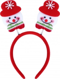 Vánoční čelenka se sněhuláky