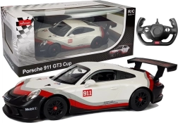 Auto na dálkové ovládání Porsche 911 GT3 CUP Rastar 1:14 bílé