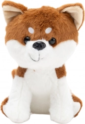 Plyšový pes Shiba Inu hnědo-bílý 20 cm