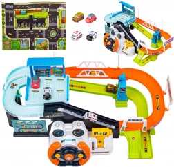 Parkovací garáž Woopie s interaktivním volantem a 4 autíčky