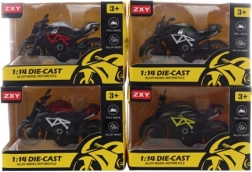 Kovová motorka se zpětným chodem