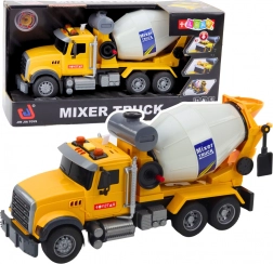 Dětská nákladní míchačka betonu se světly a zvuky, žlutá, 31,5 cm