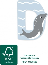 Dřevěné písmeno D small foot