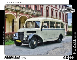 Retroauta Puzzle Autobus Praga RND 1949 - 40 dílků