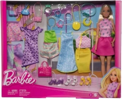 Barbie panenka s módními outfity a doplňky – mix & match set