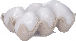 Dekorační bílé plastové vajíčko 6 cm, 6 ks