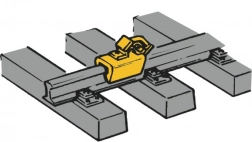 Žluté kolejové zarážky ROCO, sada 12 ks