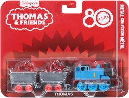 Tomek a přátelé 80. výročí – kovová lokomotiva s 2 vagónky