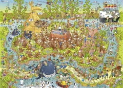 Puzzle HEYE Šílená ZOO: Australská expozice 1000 dílků