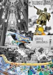 Dino puzzle Barcelona foto koláž 1000 dílků