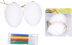 Plastová vajíčka k vybarvení 5 × 8 cm, 2 ks s fixy