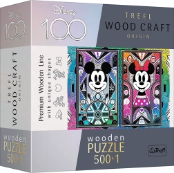 Dřevěné puzzle Mickey Mouse & Minnie 501 dílků