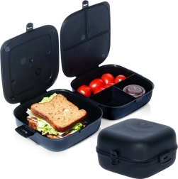 Dělený lunchbox 2×700 ml, černý