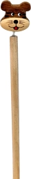 Dřevěná tužka s tygřím topperem