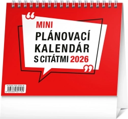 Plánovací stolní kalendář s citáty 2026